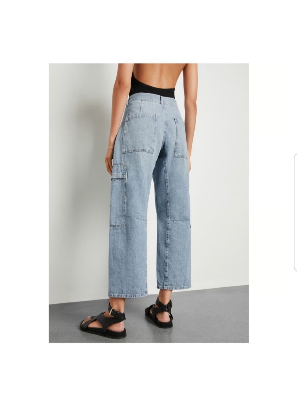 CITIZENS OF HUMANITY Marcelle Low Rise Cargo Jeans Blue Designer Sz 30 - Picture 4 of 16
